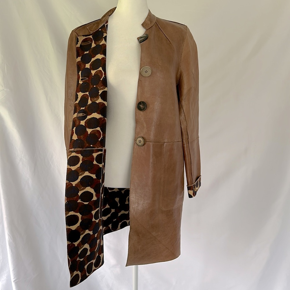 Maliparmi Women’s Reversible Leather Jacket Size 42